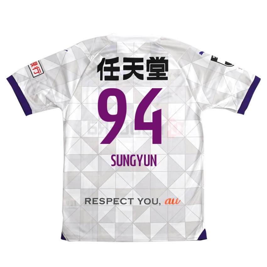 Herren Sung-Yun Gu #94 Weiß Lila Auswärtstrikot Trikot 2024/25 T-Shirt