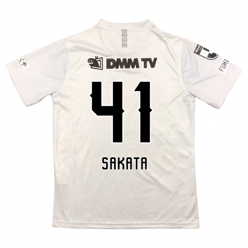 Herren Daiki Sakata #41 Grauschwarz Auswärtstrikot Trikot 2024/25 T-Shirt