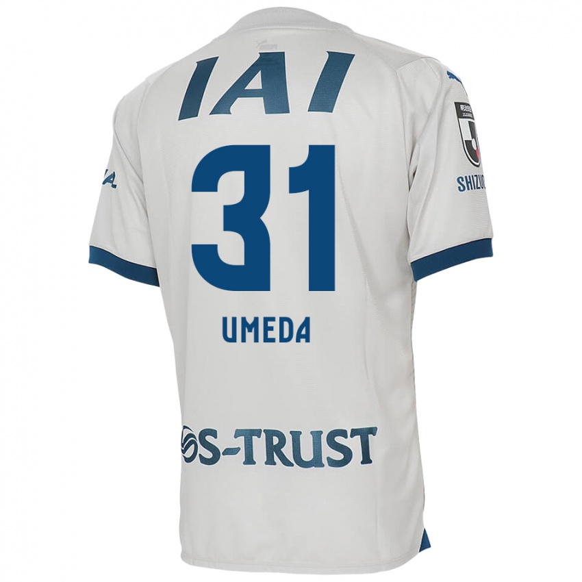 Herren Togo Umeda #31 Weiß Blau Auswärtstrikot Trikot 2024/25 T-Shirt