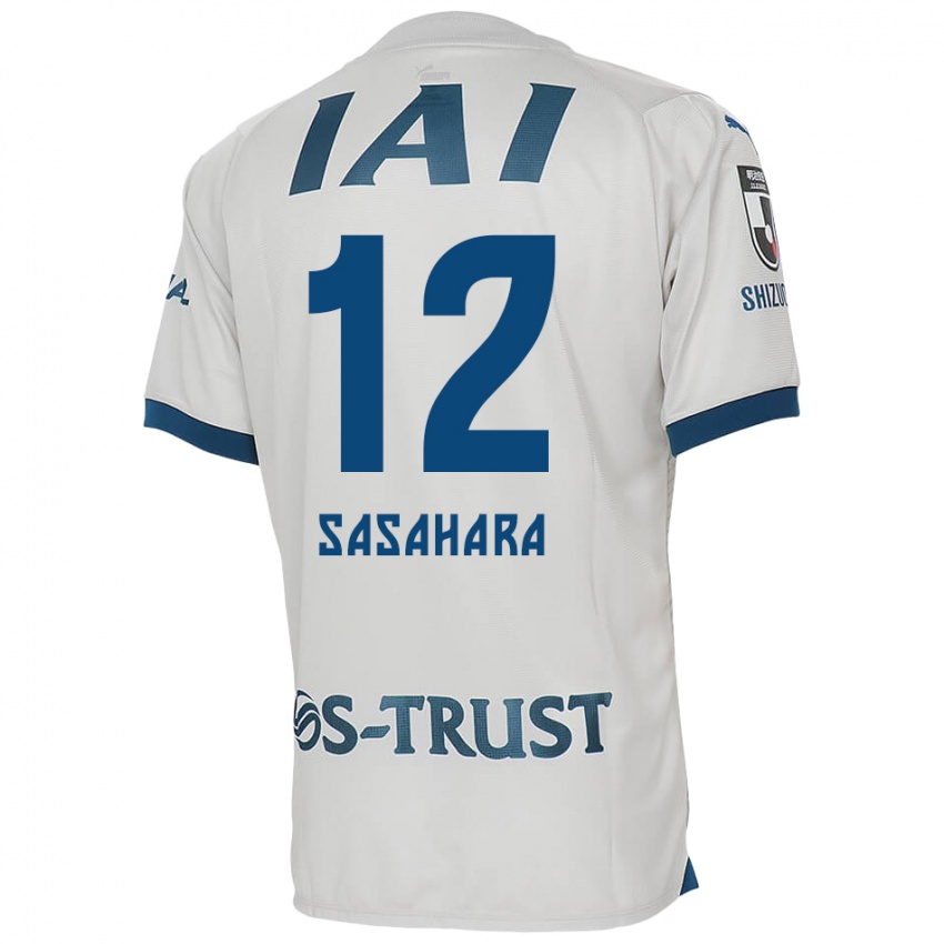 Herren Kenshin Sasahara #12 Weiß Blau Auswärtstrikot Trikot 2024/25 T-Shirt