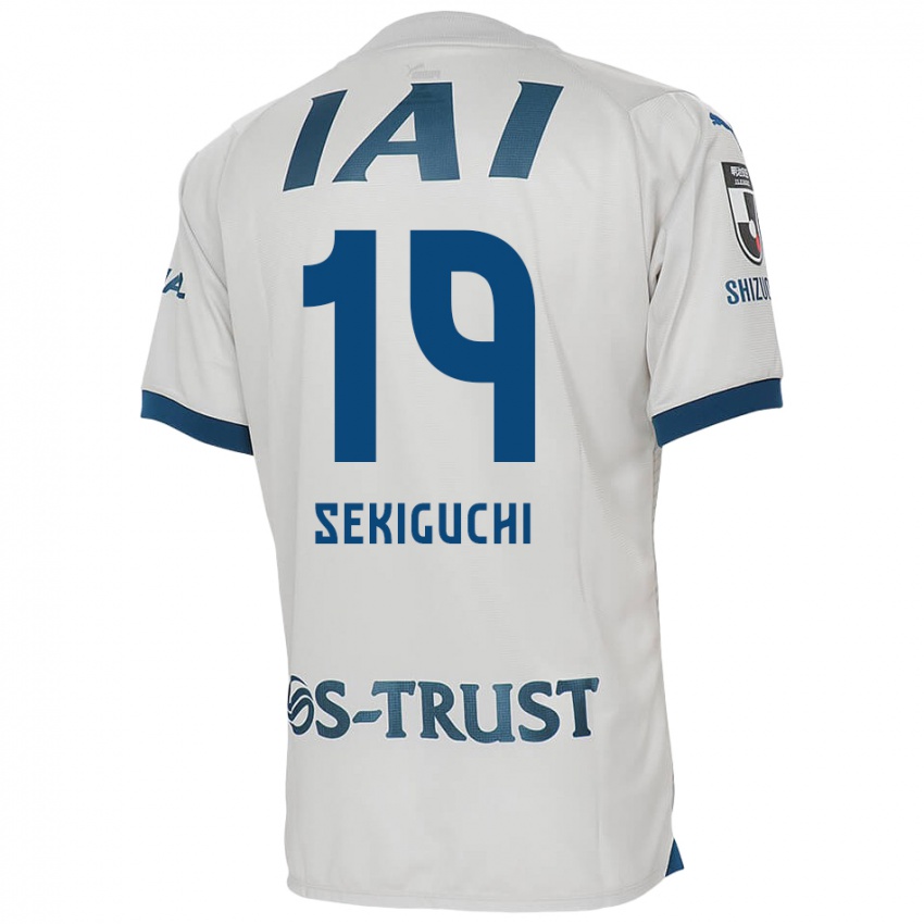 Herren Kota Sekiguchi #19 Weiß Blau Auswärtstrikot Trikot 2024/25 T-Shirt