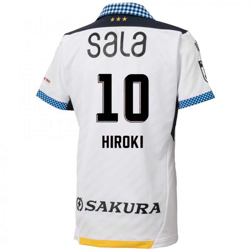 Herren Hiroki Yamada #10 Weiß Schwarz Auswärtstrikot Trikot 2024/25 T-Shirt