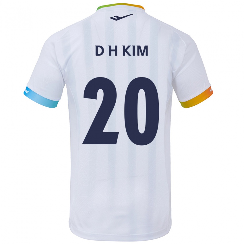 Herren Hyeon-Deok Kim #20 Weiß Blau Auswärtstrikot Trikot 2024/25 T-Shirt