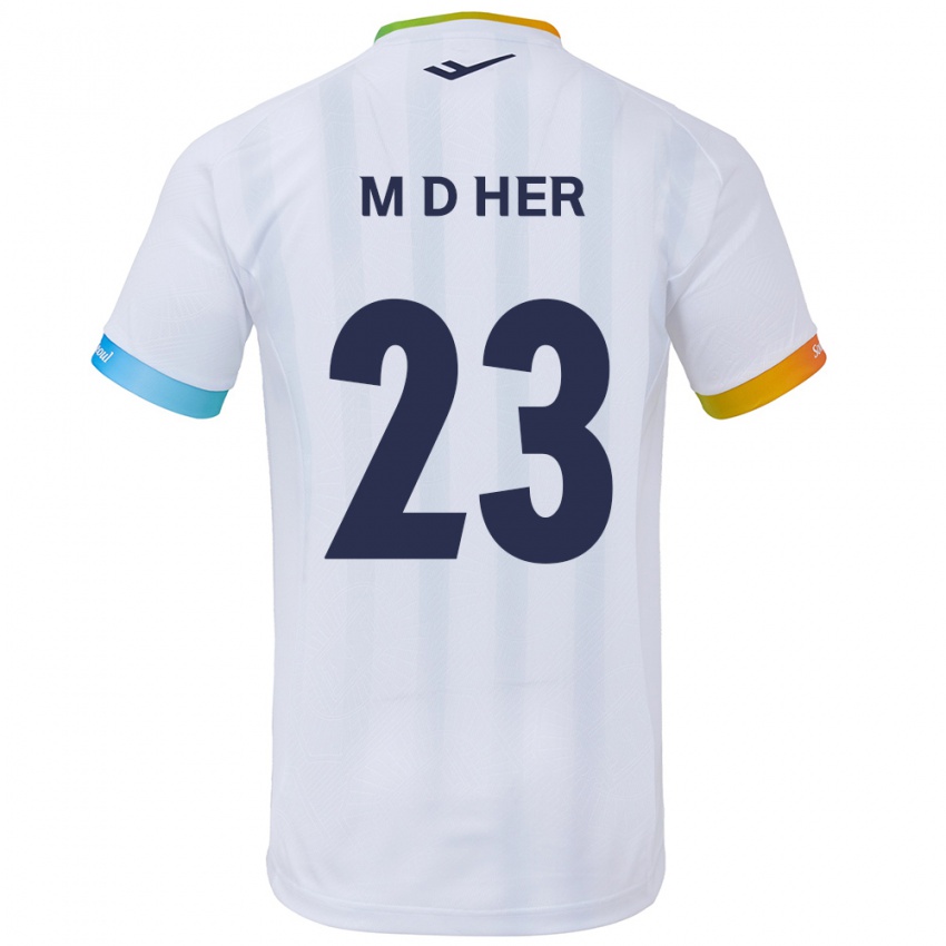 Herren Dong-Min Her #23 Weiß Blau Auswärtstrikot Trikot 2024/25 T-Shirt