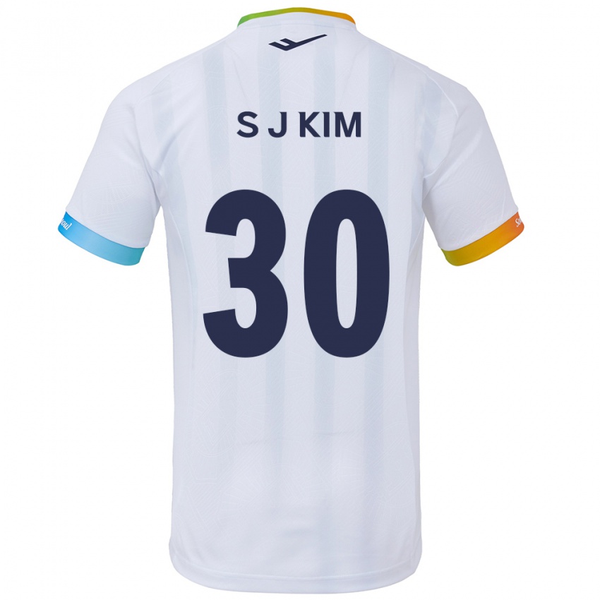 Herren Ju-Sung Kim #30 Weiß Blau Auswärtstrikot Trikot 2024/25 T-Shirt