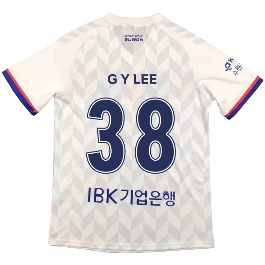 Herren Yun-Gun Lee #38 Weiß Blau Auswärtstrikot Trikot 2024/25 T-Shirt