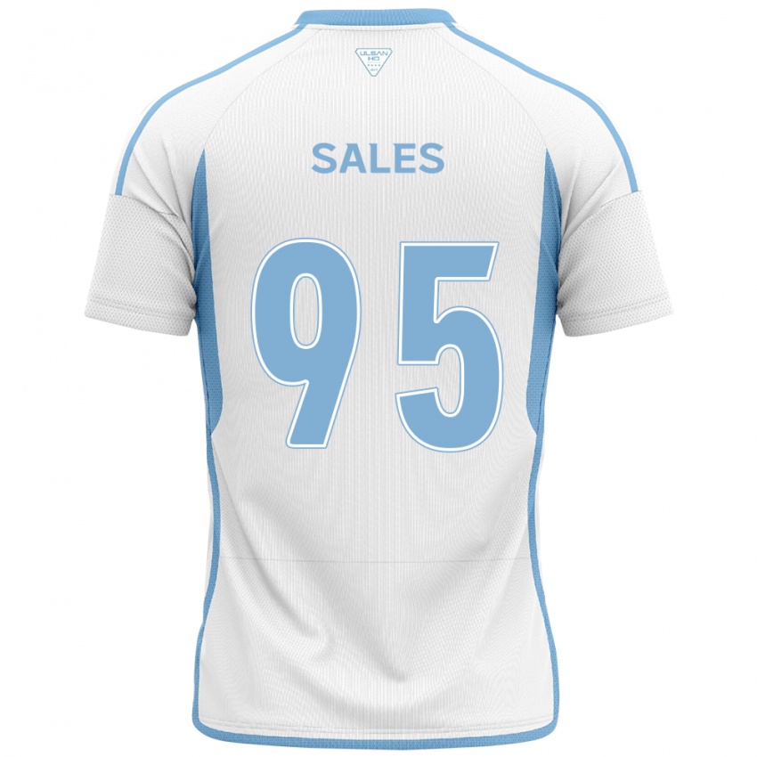 Herren Matheus Sales #95 Weiß Blau Auswärtstrikot Trikot 2024/25 T-Shirt