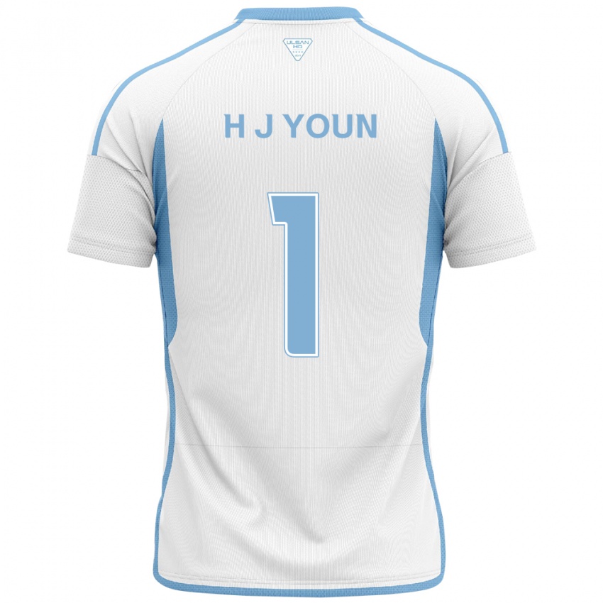 Herren Je-Hun Youn #1 Weiß Blau Auswärtstrikot Trikot 2024/25 T-Shirt