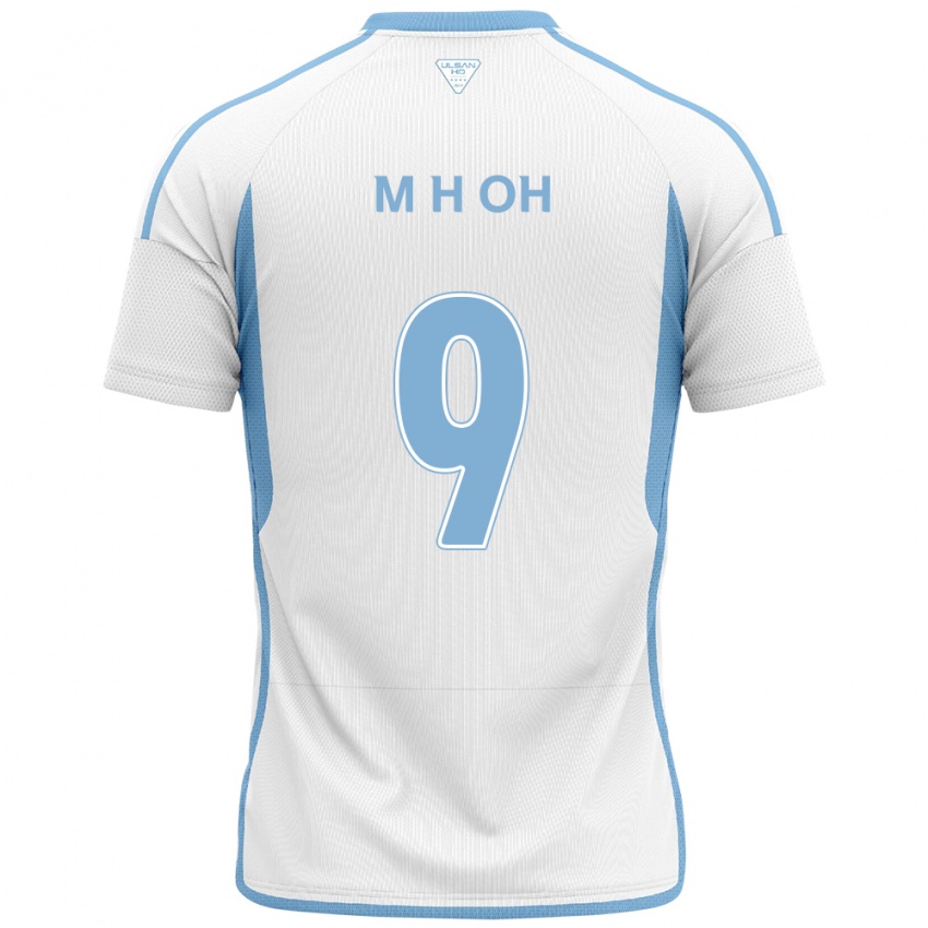 Herren Hyun-Min Oh #9 Weiß Blau Auswärtstrikot Trikot 2024/25 T-Shirt