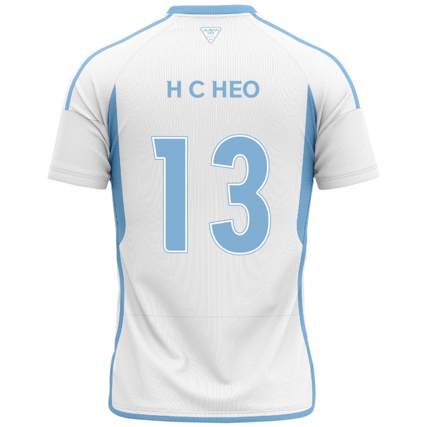 Herren Chan-Hoe Heo #13 Weiß Blau Auswärtstrikot Trikot 2024/25 T-Shirt