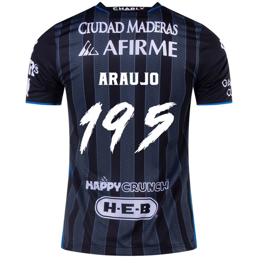 Herren Diego Araujo #195 Weiß Schwarz Auswärtstrikot Trikot 2024/25 T-Shirt