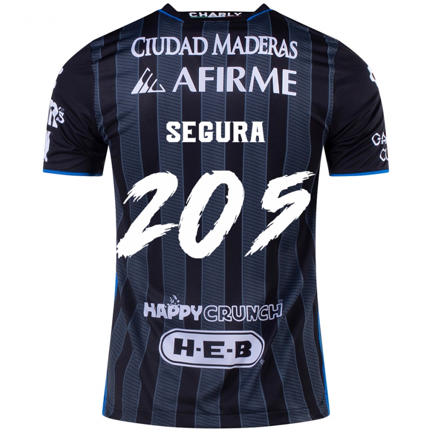 Herren Mathías Segura #205 Weiß Schwarz Auswärtstrikot Trikot 2024/25 T-Shirt