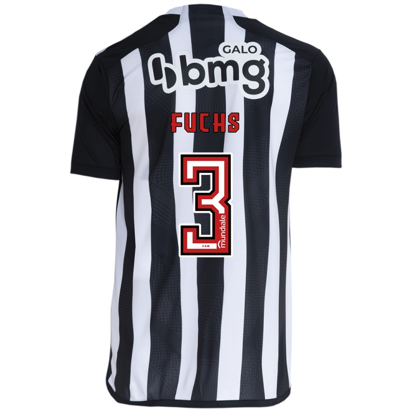 Damen Bruno Fuchs #3 Weiß Schwarz Heimtrikot Trikot 2024/25 T-Shirt