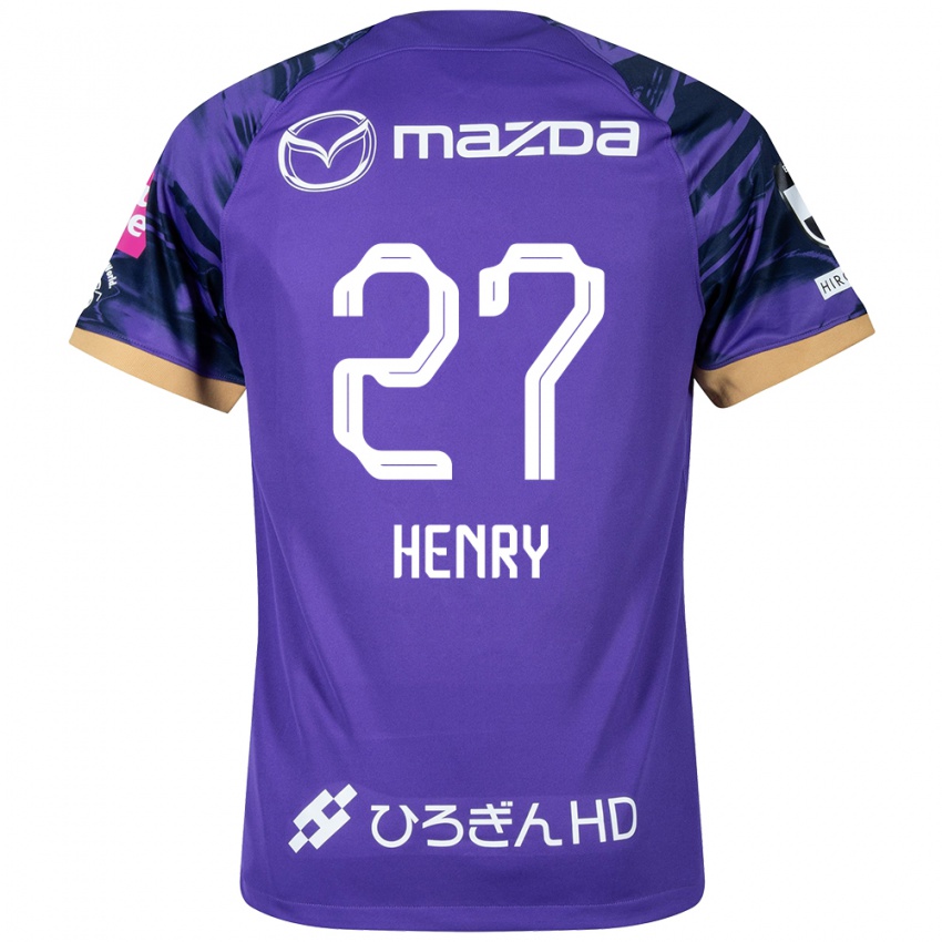 Damen Osamu Henry Iyoha #27 Lila Weiß Heimtrikot Trikot 2024/25 T-Shirt