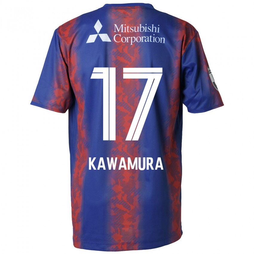 Damen Riku Kawamura #17 Blau Rot Heimtrikot Trikot 2024/25 T-Shirt