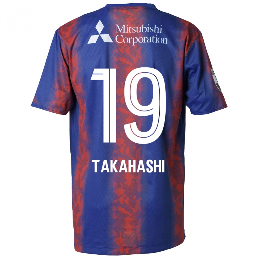 Damen Yuya Takahashi #19 Blau Rot Heimtrikot Trikot 2024/25 T-Shirt