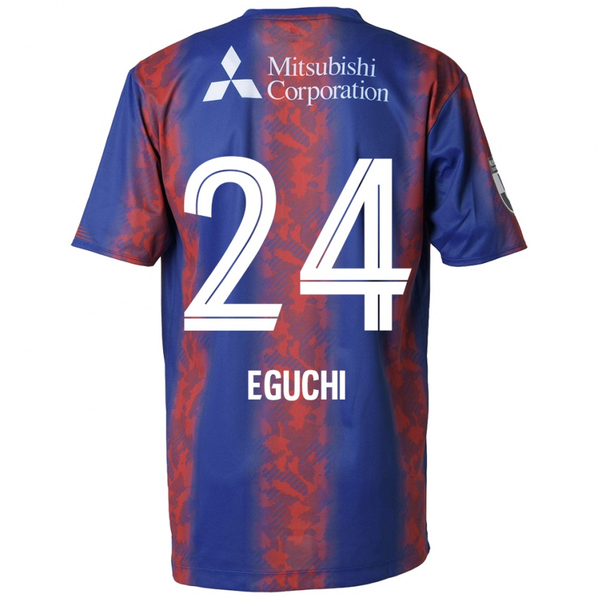 Damen Kaito Eguchi #24 Blau Rot Heimtrikot Trikot 2024/25 T-Shirt