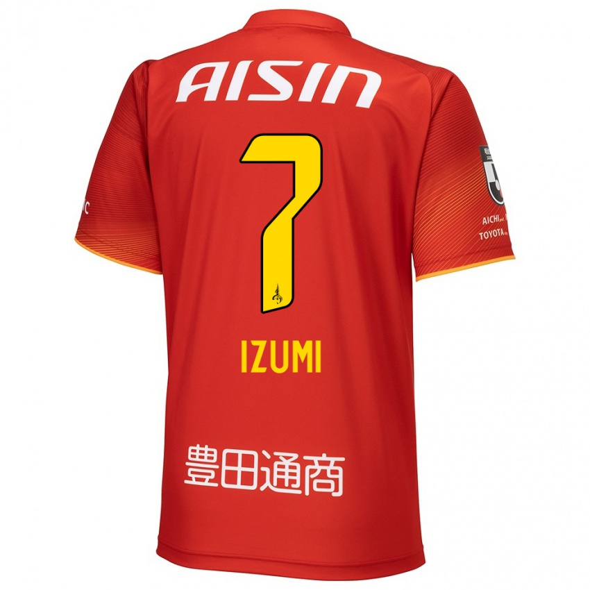 Damen Ryuji Izumi #7 Rot Weiß Gelb Heimtrikot Trikot 2024/25 T-Shirt