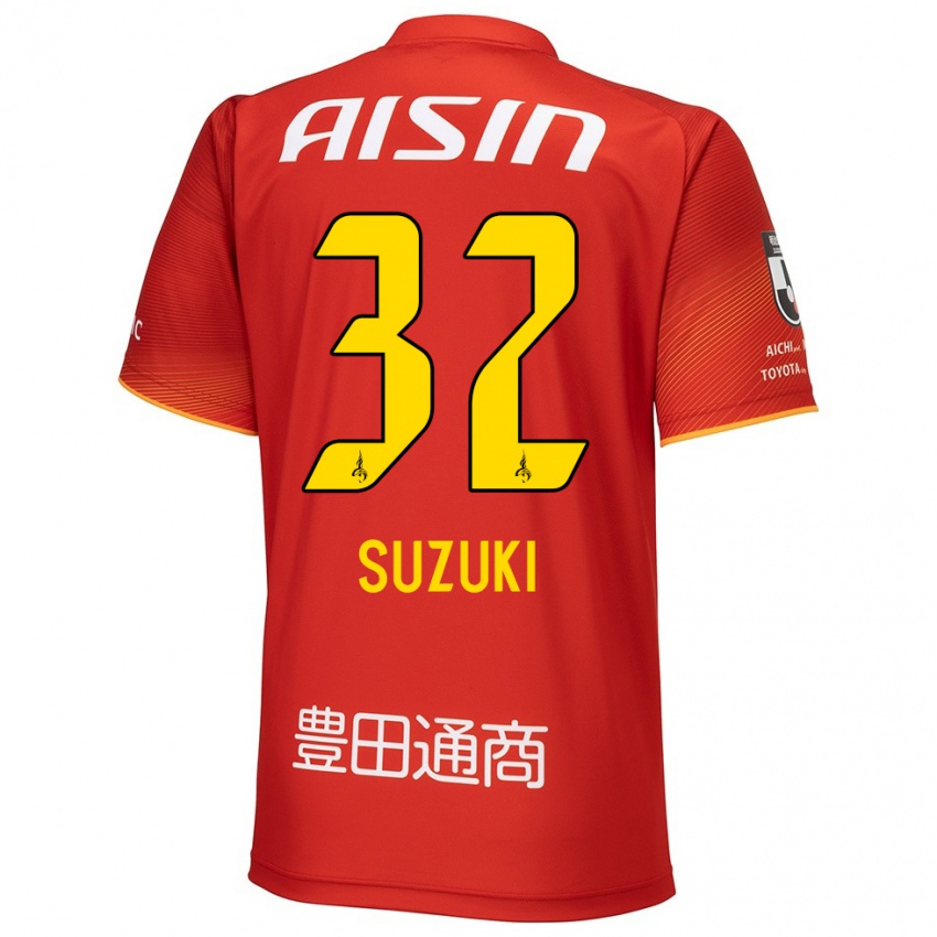 Damen Haruto Suzuki #32 Rot Weiß Gelb Heimtrikot Trikot 2024/25 T-Shirt