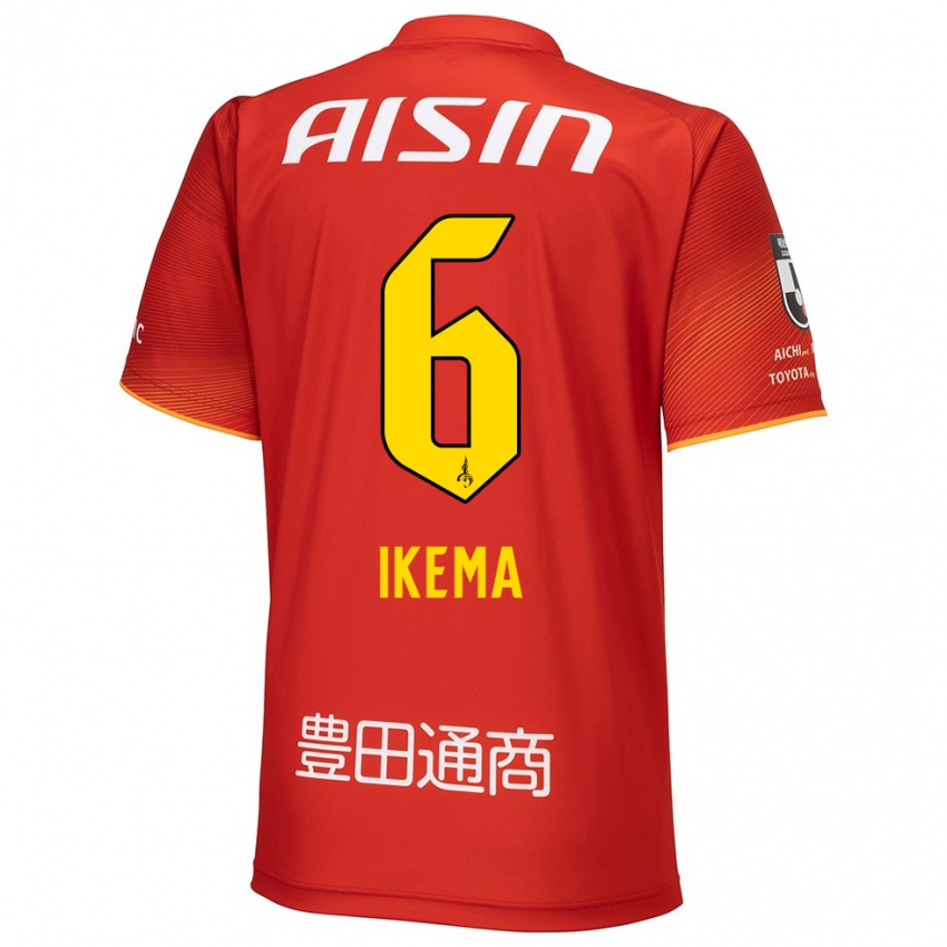 Damen Kano Ikema #6 Rot Weiß Gelb Heimtrikot Trikot 2024/25 T-Shirt