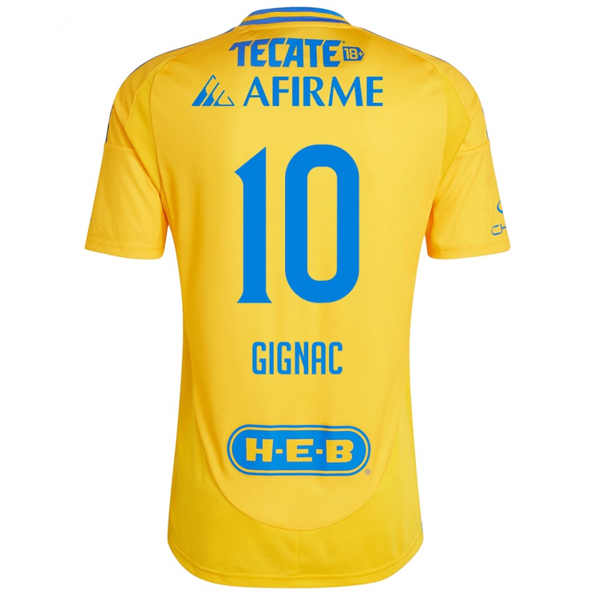 Damen Andre-Pierre Gignac #10 Goldgelb Heimtrikot Trikot 2024/25 T-Shirt