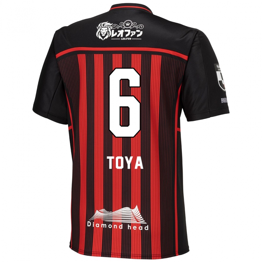 Damen Toya Nakamura #6 Rot Schwarz Heimtrikot Trikot 2024/25 T-Shirt