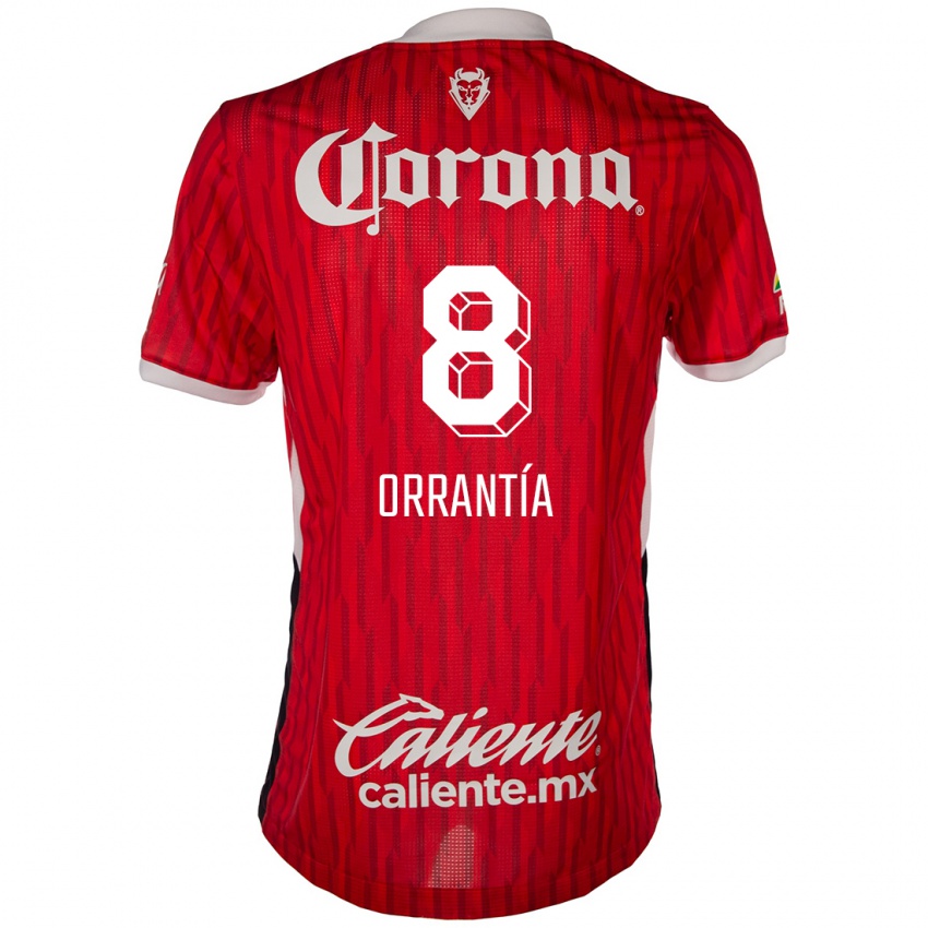 Damen Carlos Orrantia #8 Rot-Weiss Heimtrikot Trikot 2024/25 T-Shirt