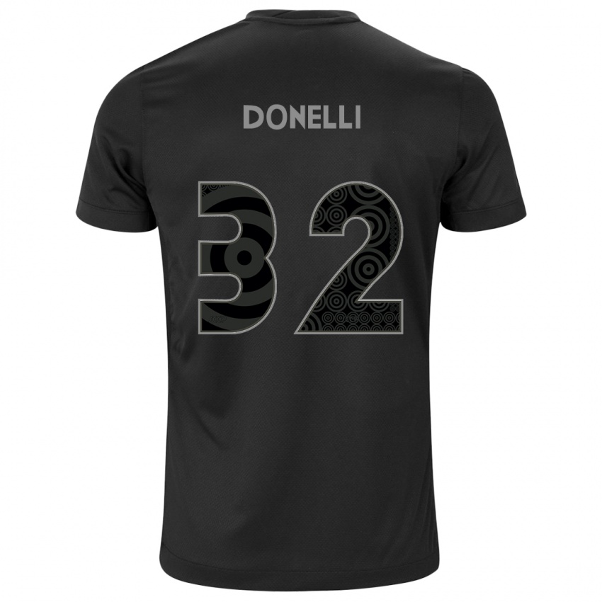 Damen Matheus Donelli #32 Schwarz Auswärtstrikot Trikot 2024/25 T-Shirt