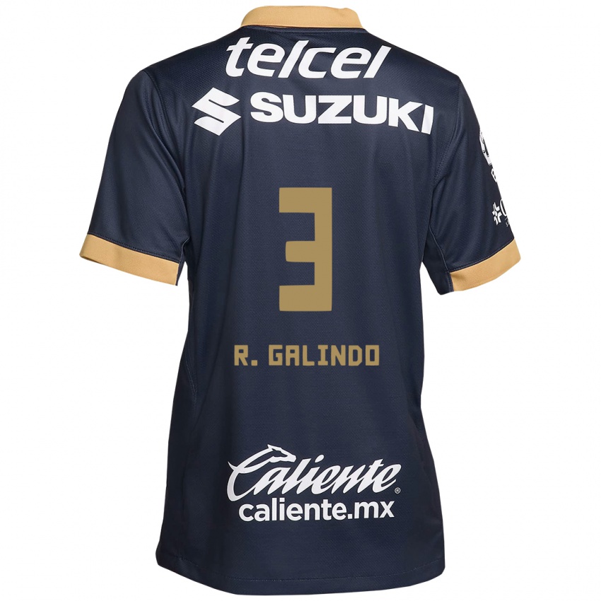 Damen José Galindo #3 Obsidian Gold Weiß Auswärtstrikot Trikot 2024/25 T-Shirt