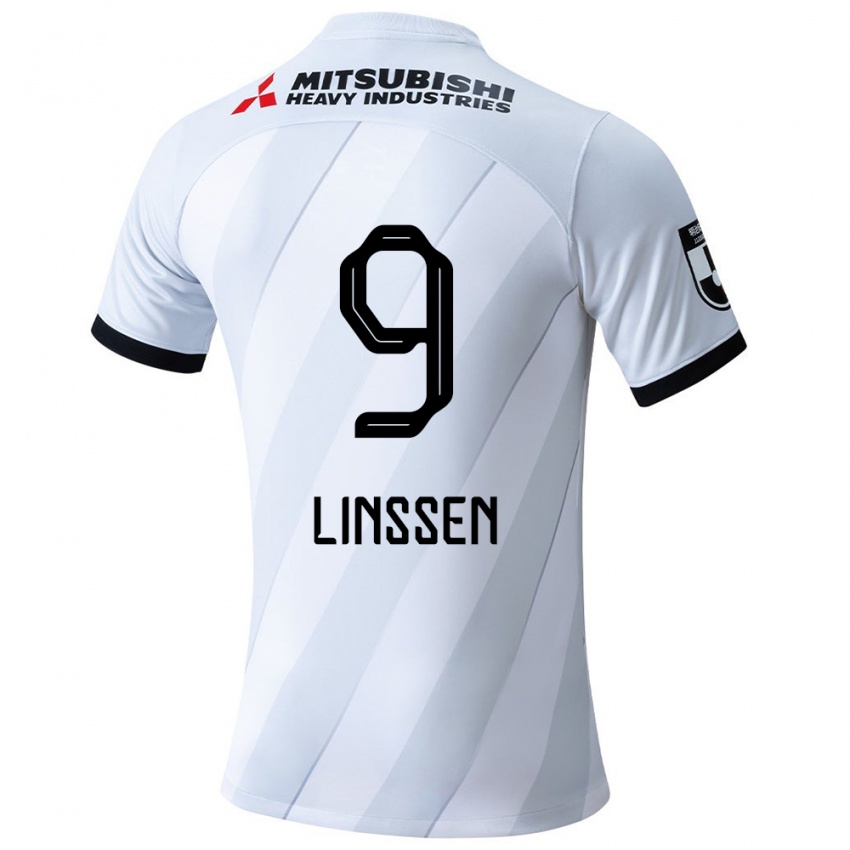 Damen Bryan Linssen #9 Weiß Grau Auswärtstrikot Trikot 2024/25 T-Shirt