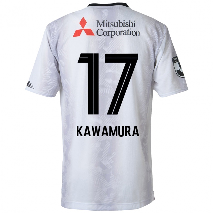 Damen Riku Kawamura #17 Weiß Schwarz Auswärtstrikot Trikot 2024/25 T-Shirt