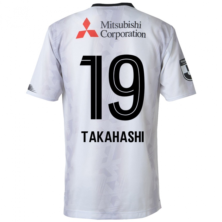 Damen Yuya Takahashi #19 Weiß Schwarz Auswärtstrikot Trikot 2024/25 T-Shirt