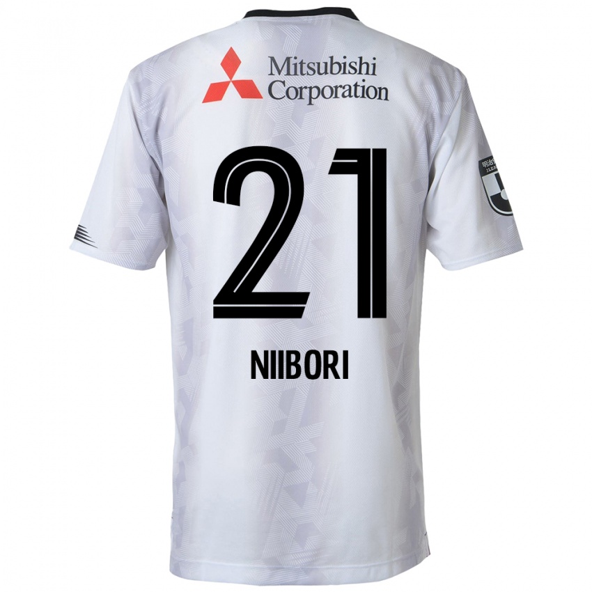 Damen Keita Niibori #21 Weiß Schwarz Auswärtstrikot Trikot 2024/25 T-Shirt