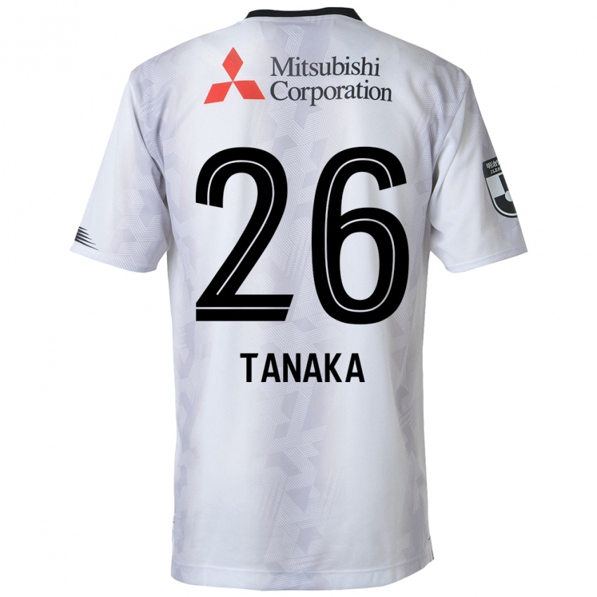 Damen Haruto Tanaka #26 Weiß Schwarz Auswärtstrikot Trikot 2024/25 T-Shirt