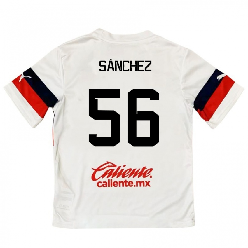 Damen Benjamín Sánchez #56 Weiß Rot Auswärtstrikot Trikot 2024/25 T-Shirt