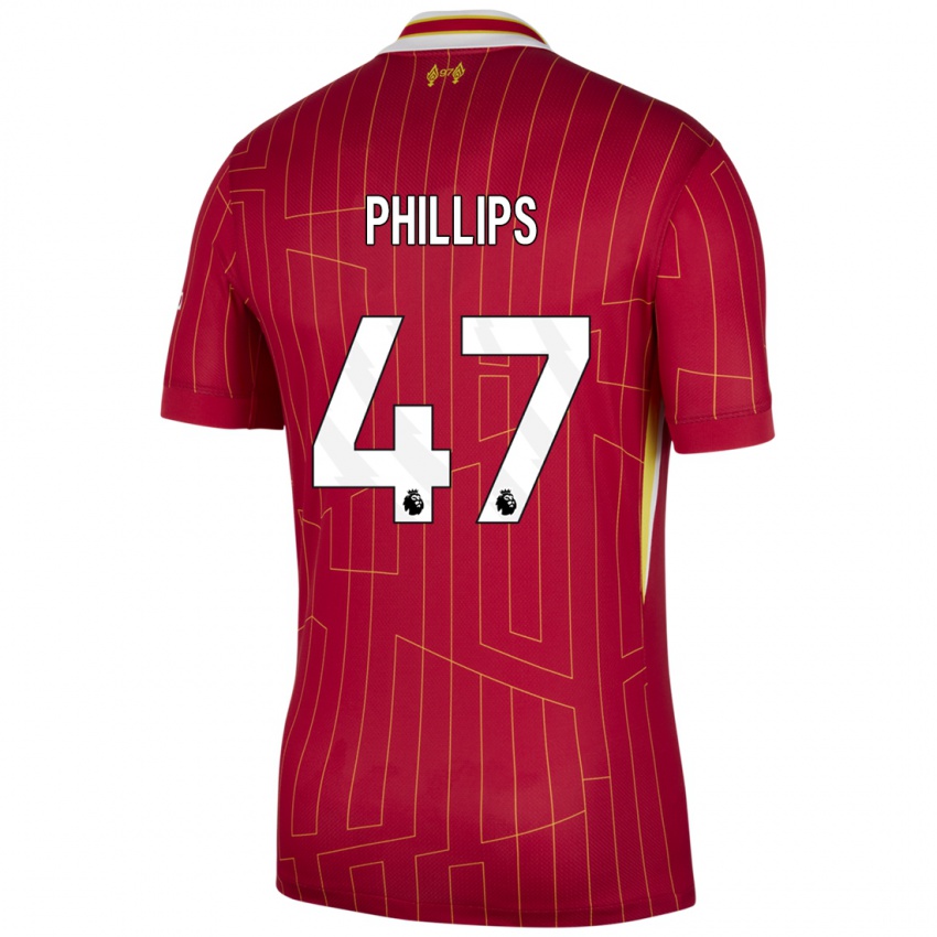 Kinder Nathaniel Phillips #47 Rot Gelb Weiß Heimtrikot Trikot 2024/25 T-Shirt