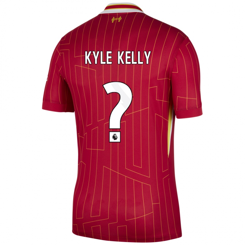 Kinder Kyle Kelly #0 Rot Gelb Weiß Heimtrikot Trikot 2024/25 T-Shirt