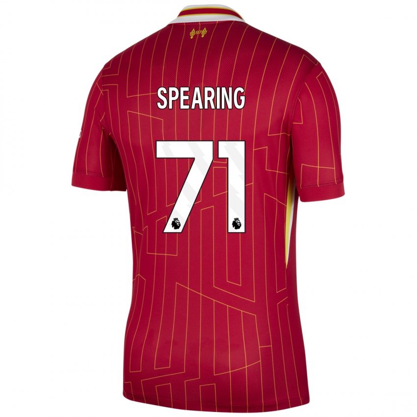 Kinder Jay Spearing #71 Rot Gelb Weiß Heimtrikot Trikot 2024/25 T-Shirt