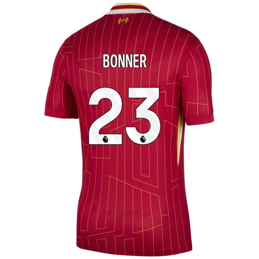 Kinder Gemma Bonner #23 Rot Gelb Weiß Heimtrikot Trikot 2024/25 T-Shirt