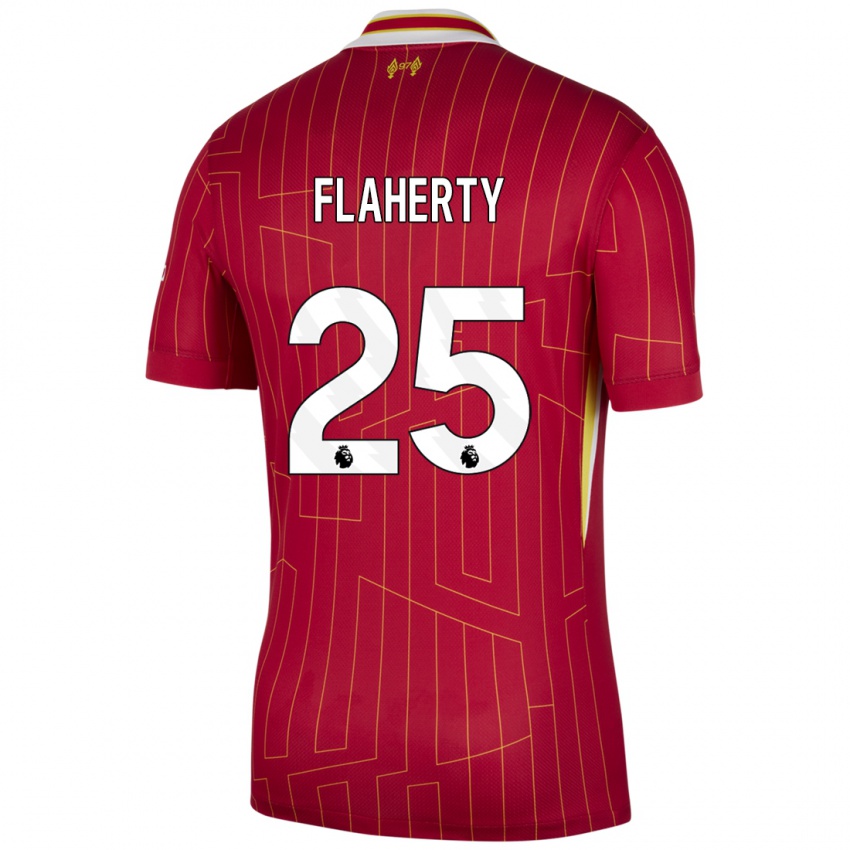 Kinder Gilly Flaherty #25 Rot Gelb Weiß Heimtrikot Trikot 2024/25 T-Shirt