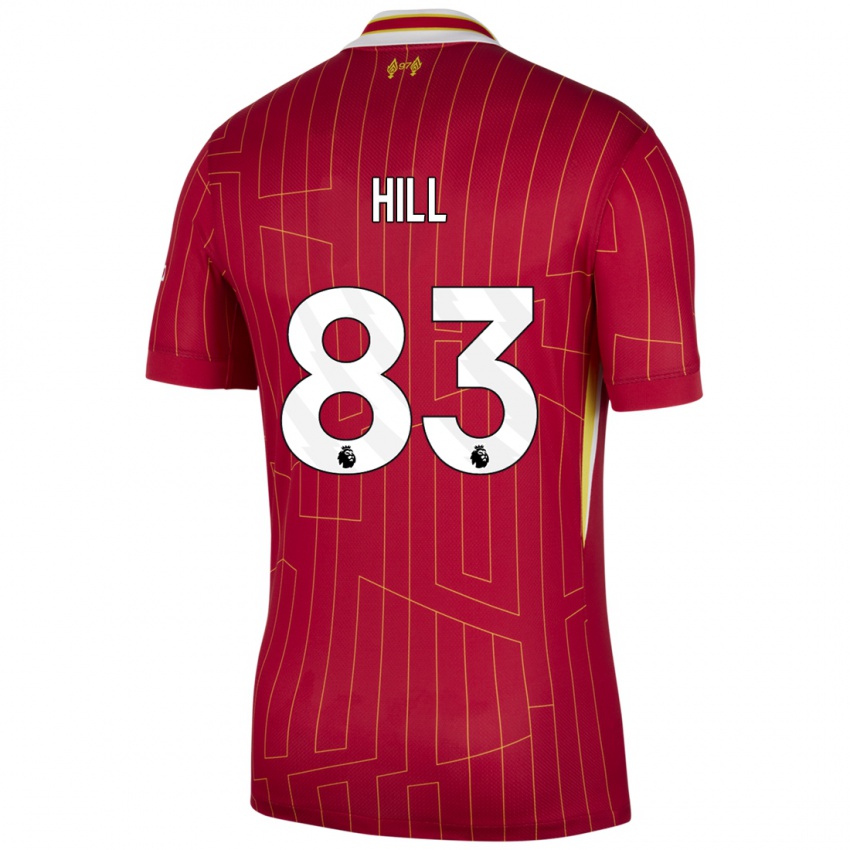 Kinder Thomas Hill #83 Rot Gelb Weiß Heimtrikot Trikot 2024/25 T-Shirt