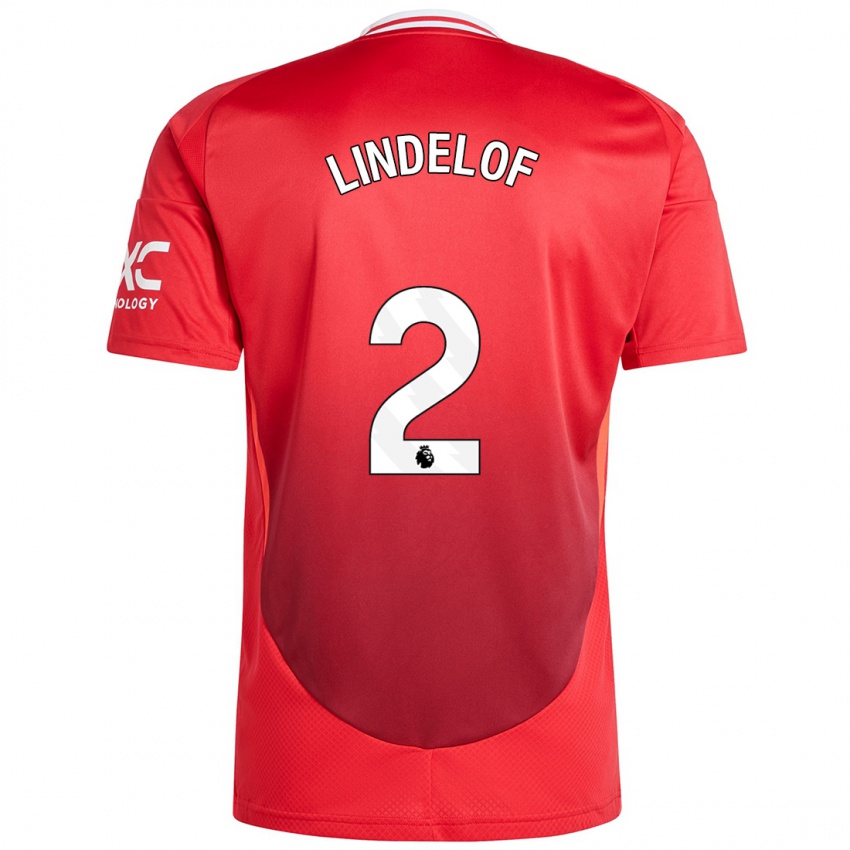 Kinder Victor Lindelof #2 Hellrot Heimtrikot Trikot 2024/25 T-Shirt