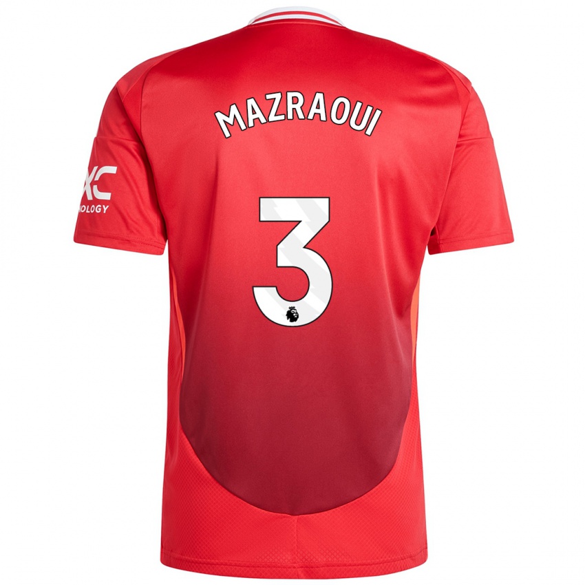 Kinder Noussair Mazraoui #3 Hellrot Heimtrikot Trikot 2024/25 T-Shirt