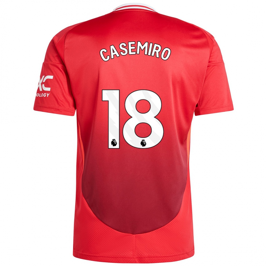 Kinder Casemiro #18 Hellrot Heimtrikot Trikot 2024/25 T-Shirt