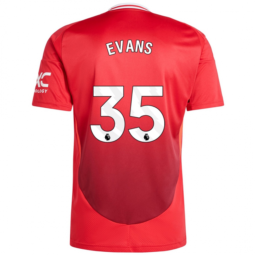 Kinder Jonny Evans #35 Hellrot Heimtrikot Trikot 2024/25 T-Shirt