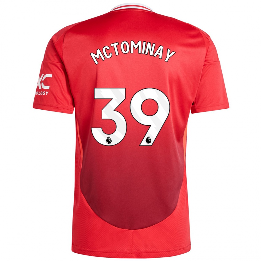 Kinder Scott Mctominay #39 Hellrot Heimtrikot Trikot 2024/25 T-Shirt