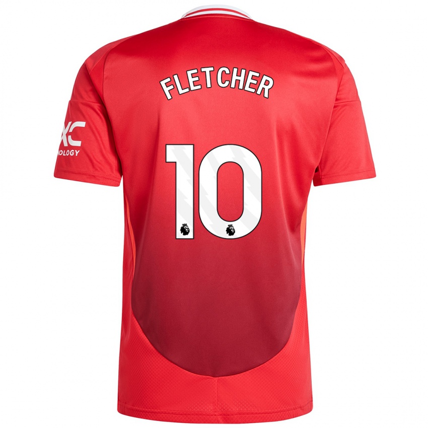 Kinder Jack Fletcher #10 Hellrot Heimtrikot Trikot 2024/25 T-Shirt