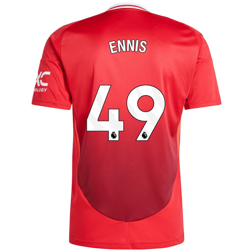 Kinder Ethan Ennis #49 Hellrot Heimtrikot Trikot 2024/25 T-Shirt