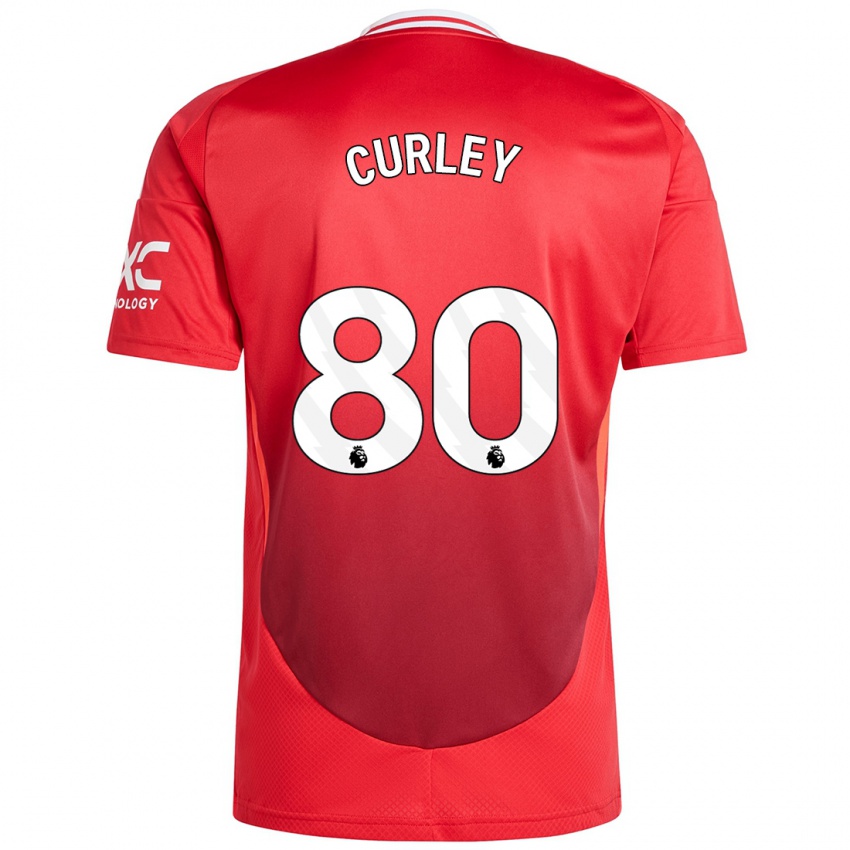 Kinder Ruben Curley #80 Hellrot Heimtrikot Trikot 2024/25 T-Shirt