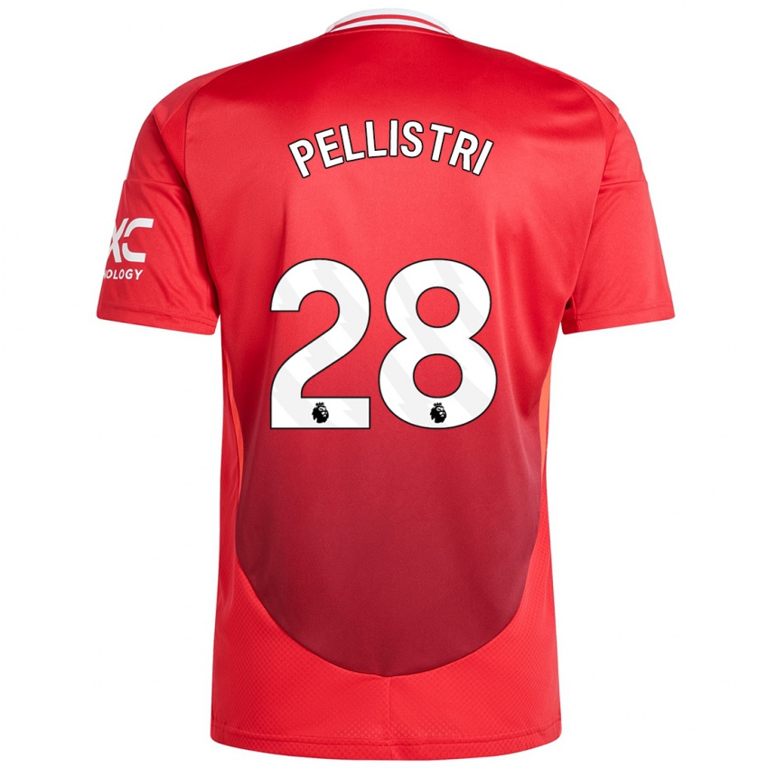 Kinder Facundo Pellistri #28 Hellrot Heimtrikot Trikot 2024/25 T-Shirt